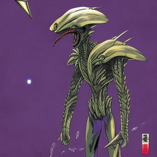 Sci-Fi Alien Portrait with Magic and Tech Augmentation
