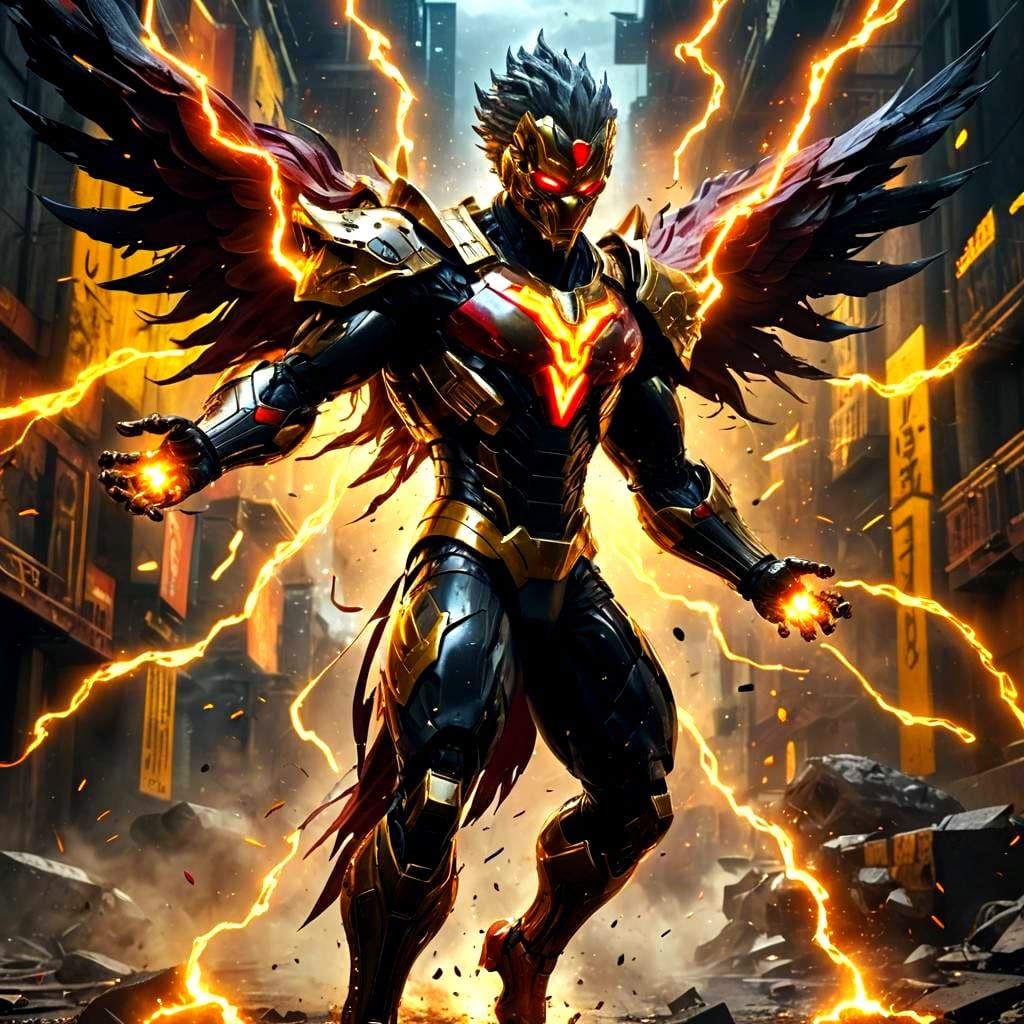 Cybernetic Lion Supervillain Powers Up as Digital Art