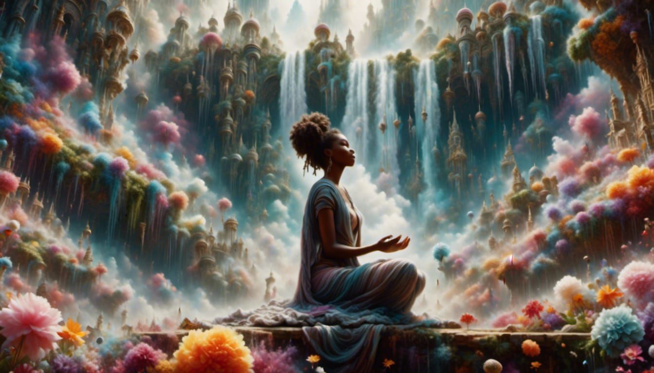 Beautiful woman in her special place...