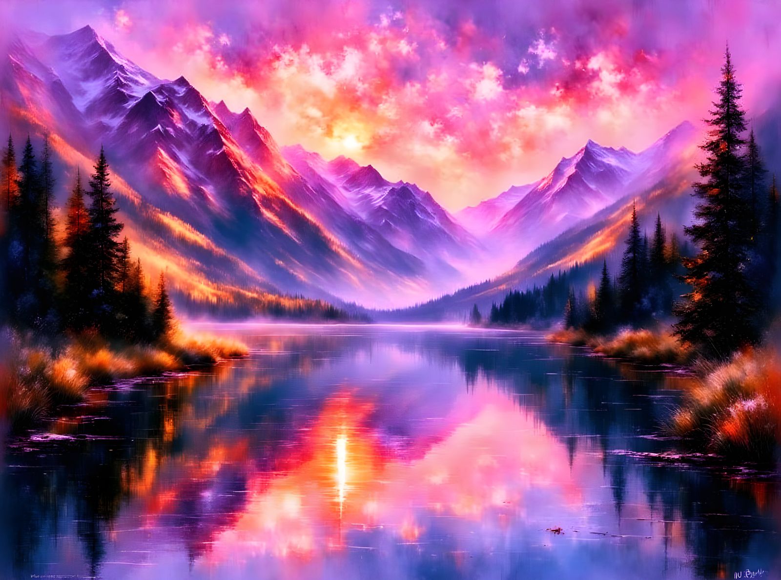 Pink landscape
