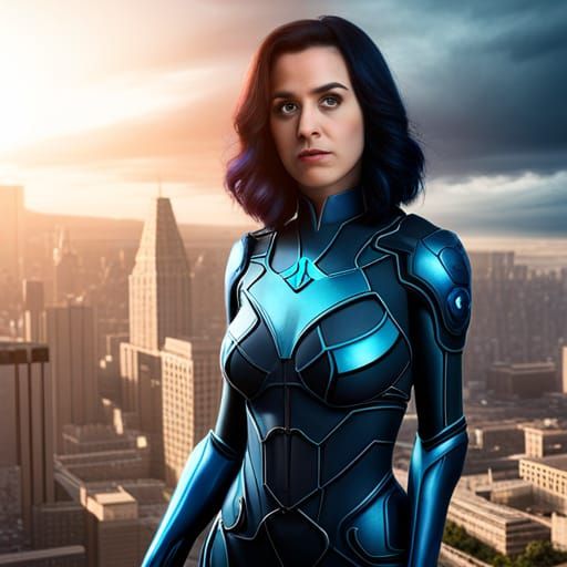 Katy Perry as Blue Beetle Concept Art