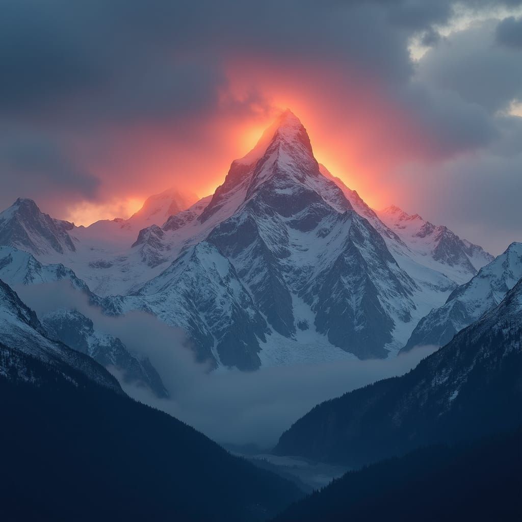 Ethereal Vision: Death in Alpenglow Light
