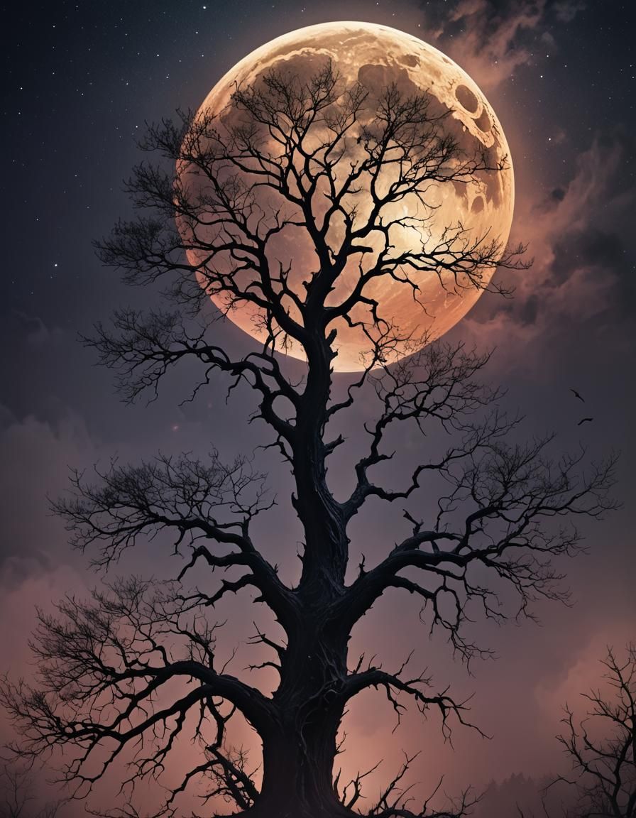 Gothic Horror: Moonlit Betrayal in Foggy Night