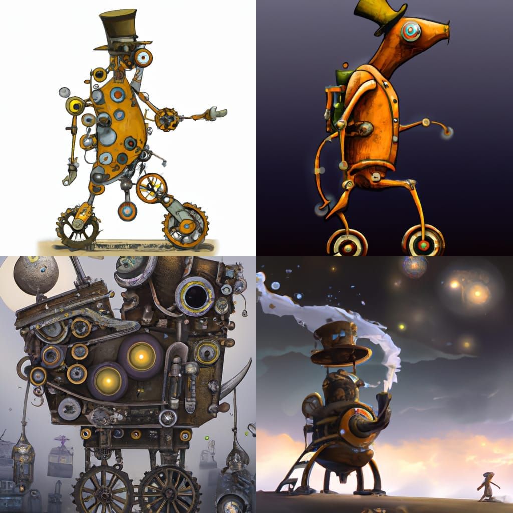 Steampunk Engine Star Walking