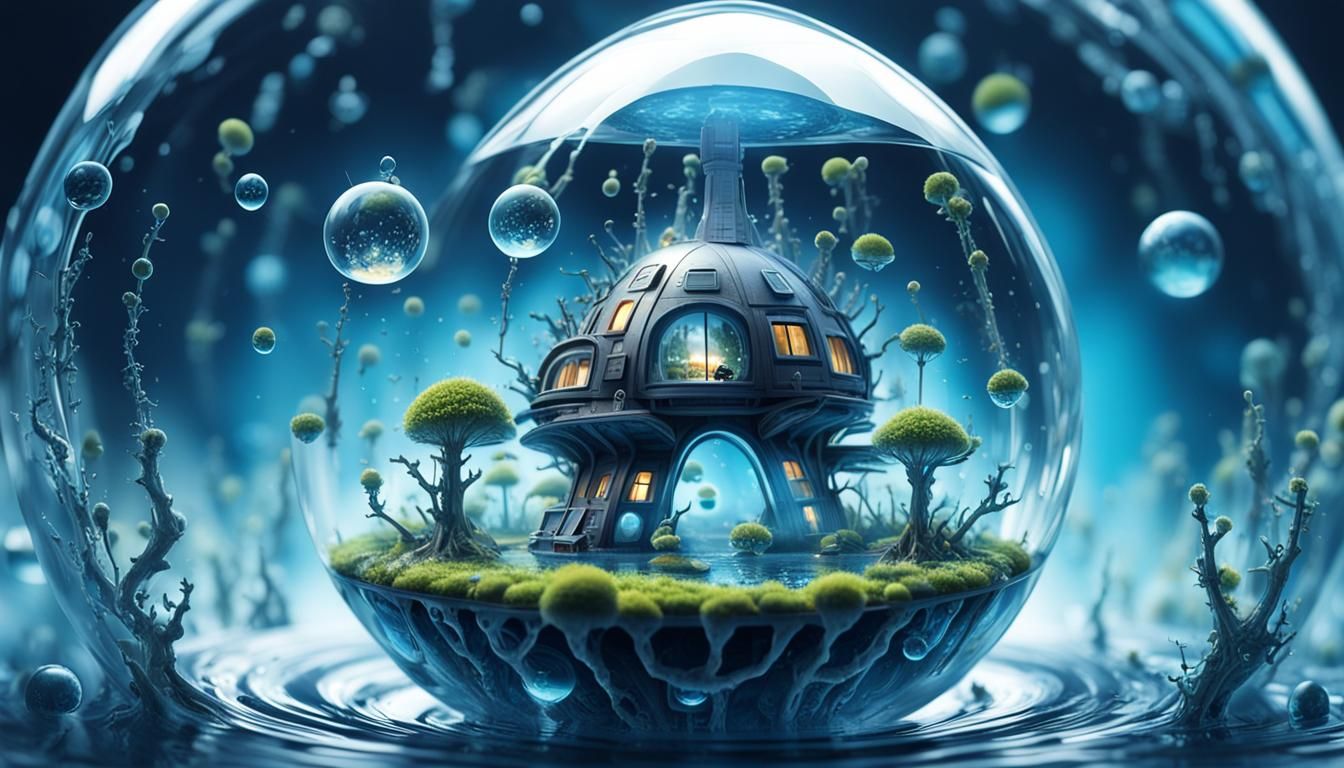 Microscopic Alien Civilization Inside a Water Drop