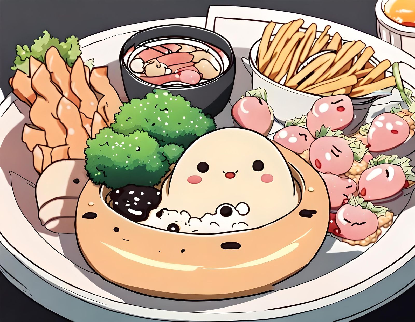Anime Style Food Still Life