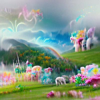 Enchanted Forest with Unicorns in Sparkling Light