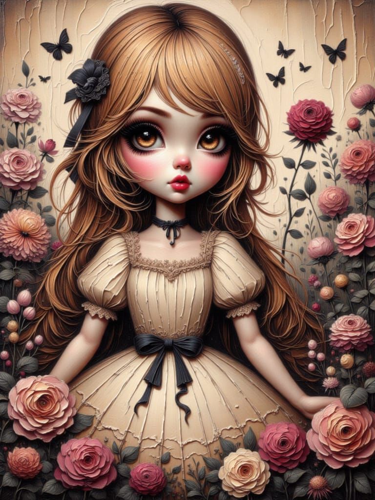 Mystical Moonchild with Goth Whimsy Aesthetic