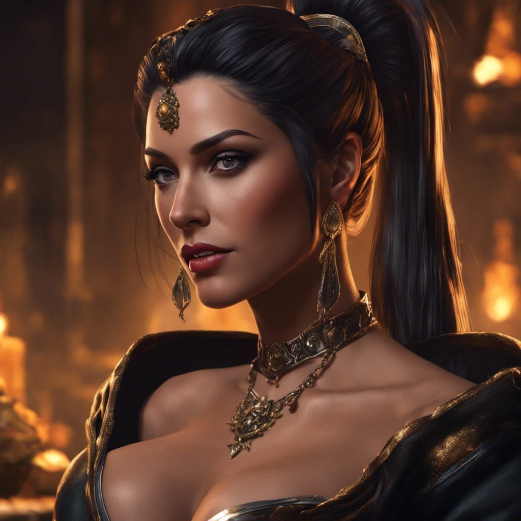 Fantasy Thief Portrait in Art Nouveau Style