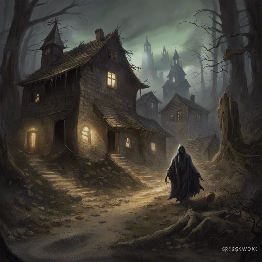 Eerie Forest Village Haunted by Emerging Ghosts