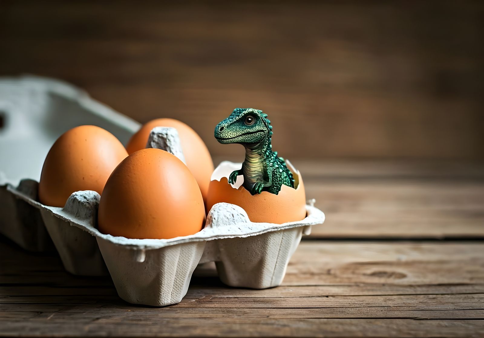 Whimsical Woodland Scene with Emerging Chibi T. Rex