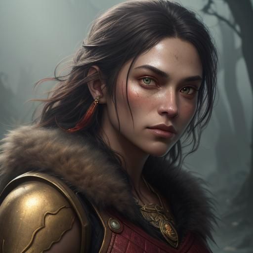 Teenage Werewolf Portrait in Detailed Fantasy Art