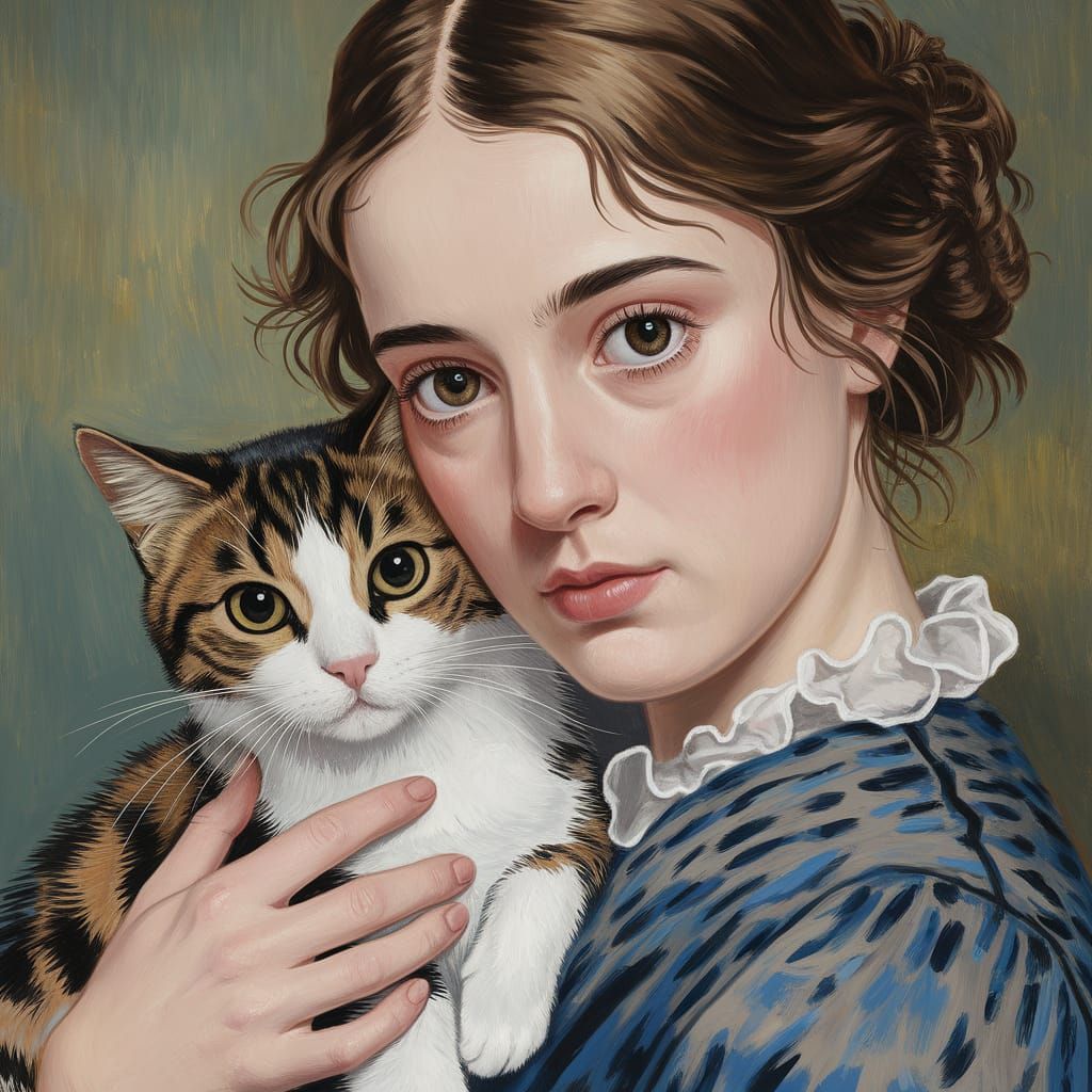 Ethereal Boudoir Scene in Art Nouveau Style