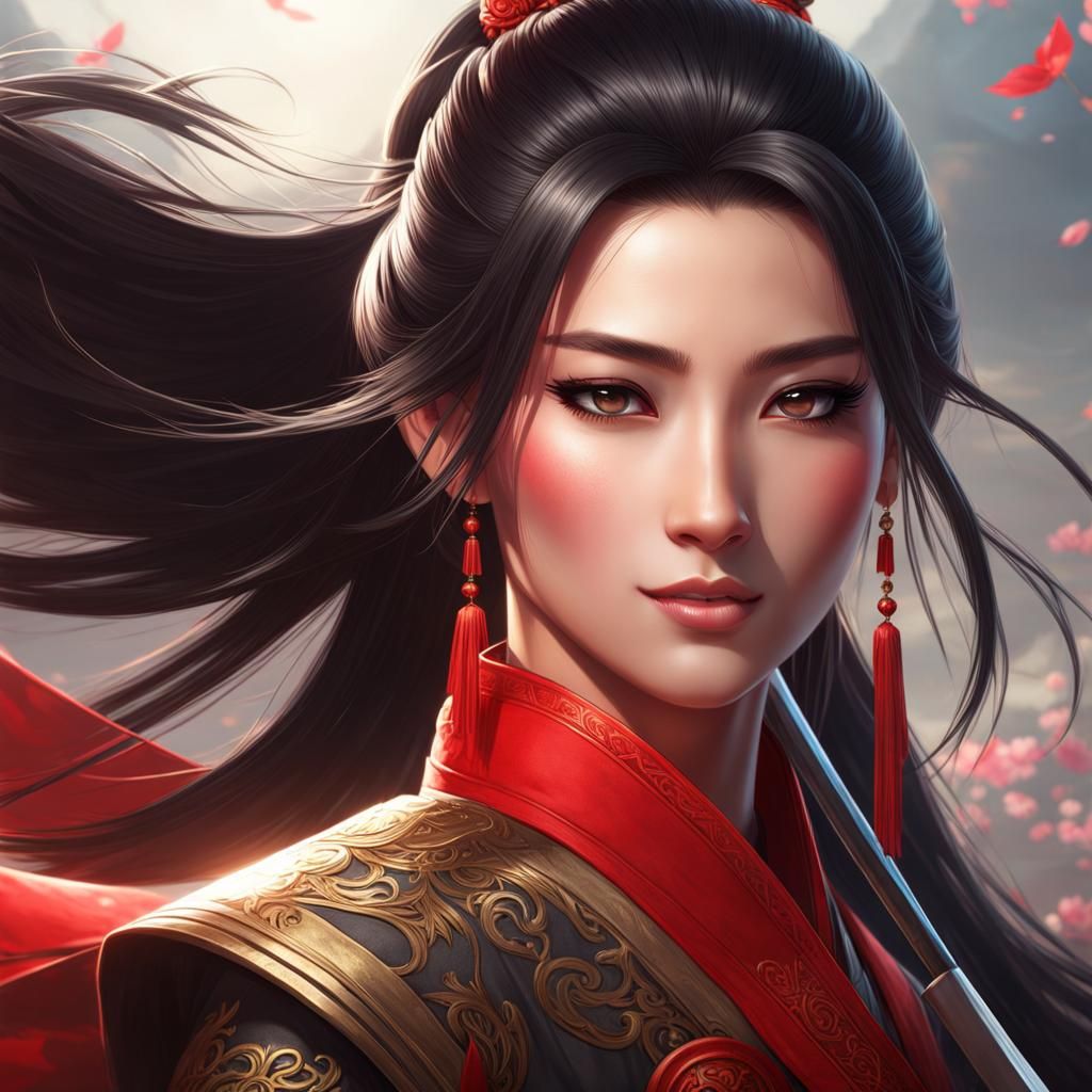 Beautiful Chinese Wuxia Warrior Portrait