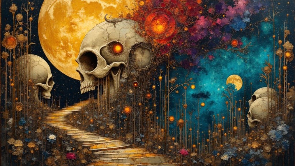 Renaissance Skulls Rise in Bosch-Inspired Cemetery