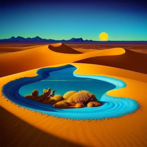 Surreal Desert Spill: Dreamlike Landscape Unveiled