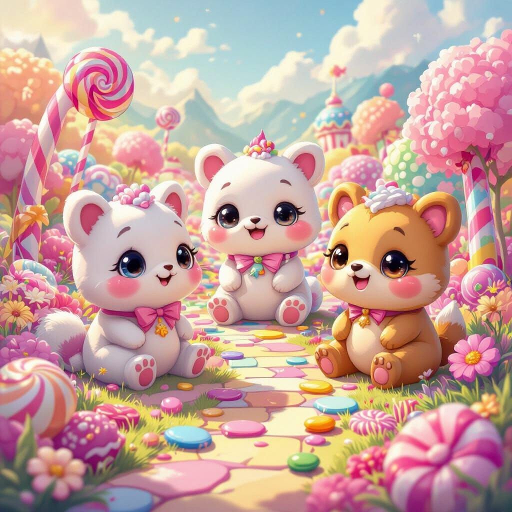 Whimsical Candy Art Animals for Kids Coloring Book