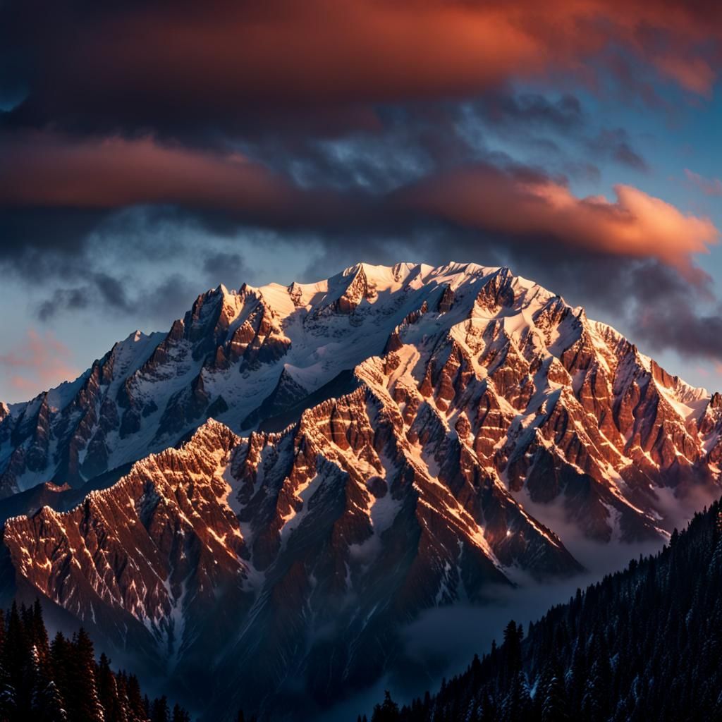 Mount Olympus at Dawn: Hyperrealistic HDR Landscape