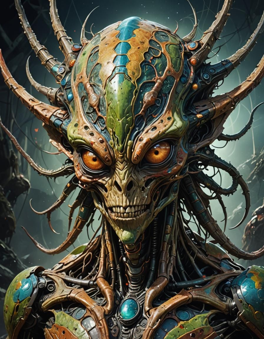 Abstract Extraterrestrial Creatures: Diverse Lifeforms