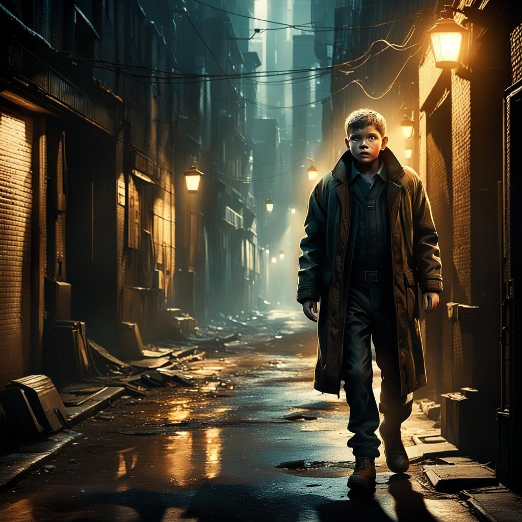 Gritty Alleyway Portrait in a Cinematic Style