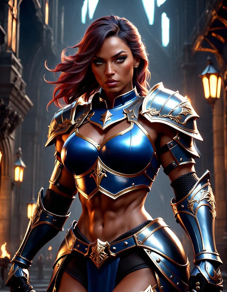 Epic Muscular Knight Girl in Unreal Engine 5