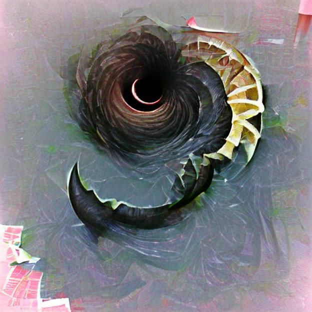 Ominous Black Spiral of Death and Horror