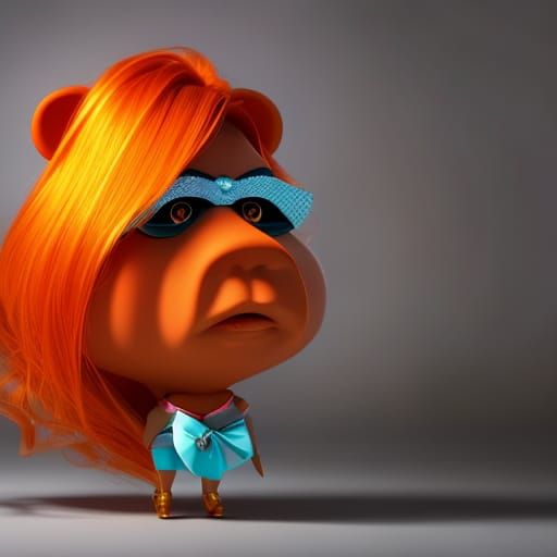 Miss Piggy as Bride: Art Nouveau Concept Art