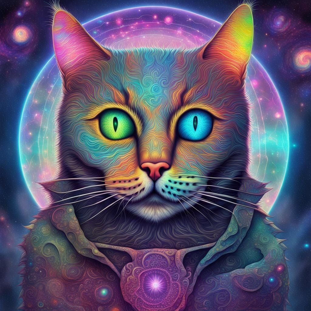 Frankenstein Cat: Holographic Cosmic Illustration