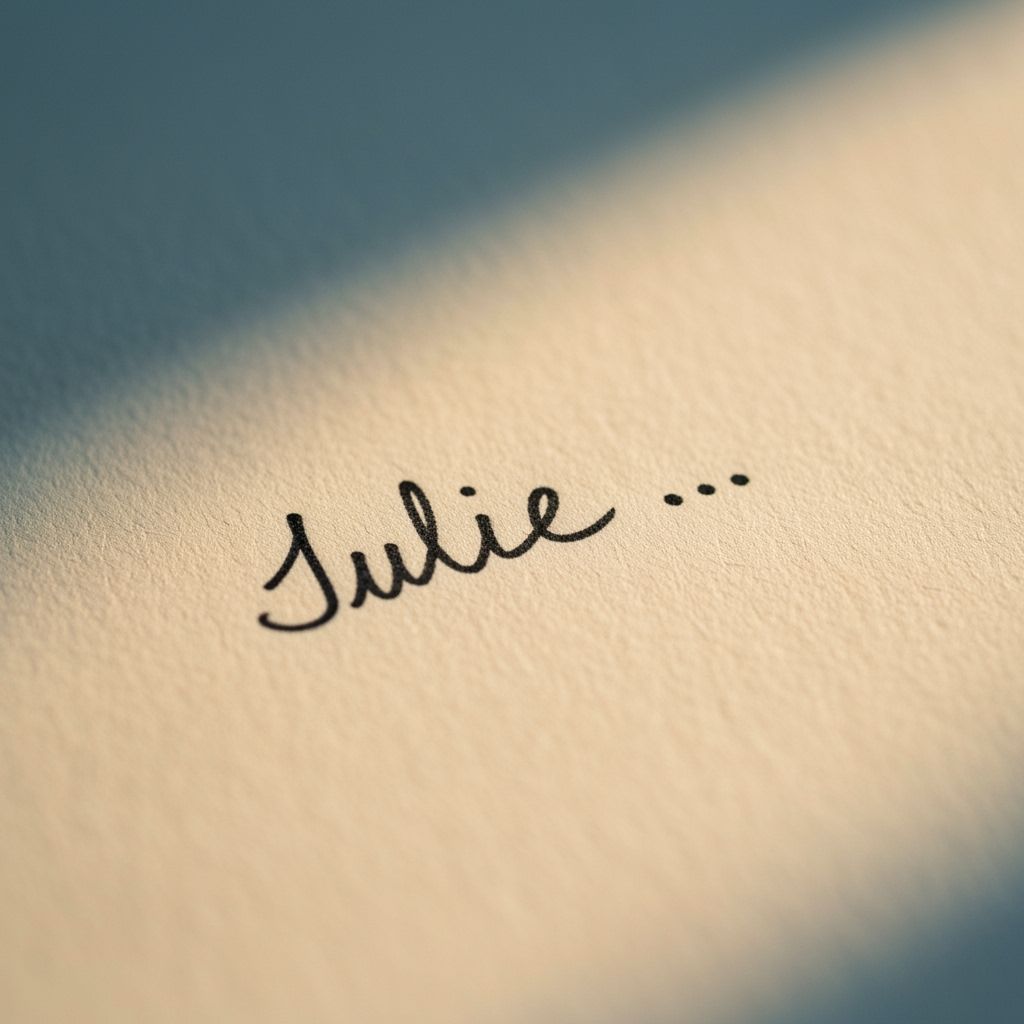 Elegant Handwritten Tilde on Creamy Paper