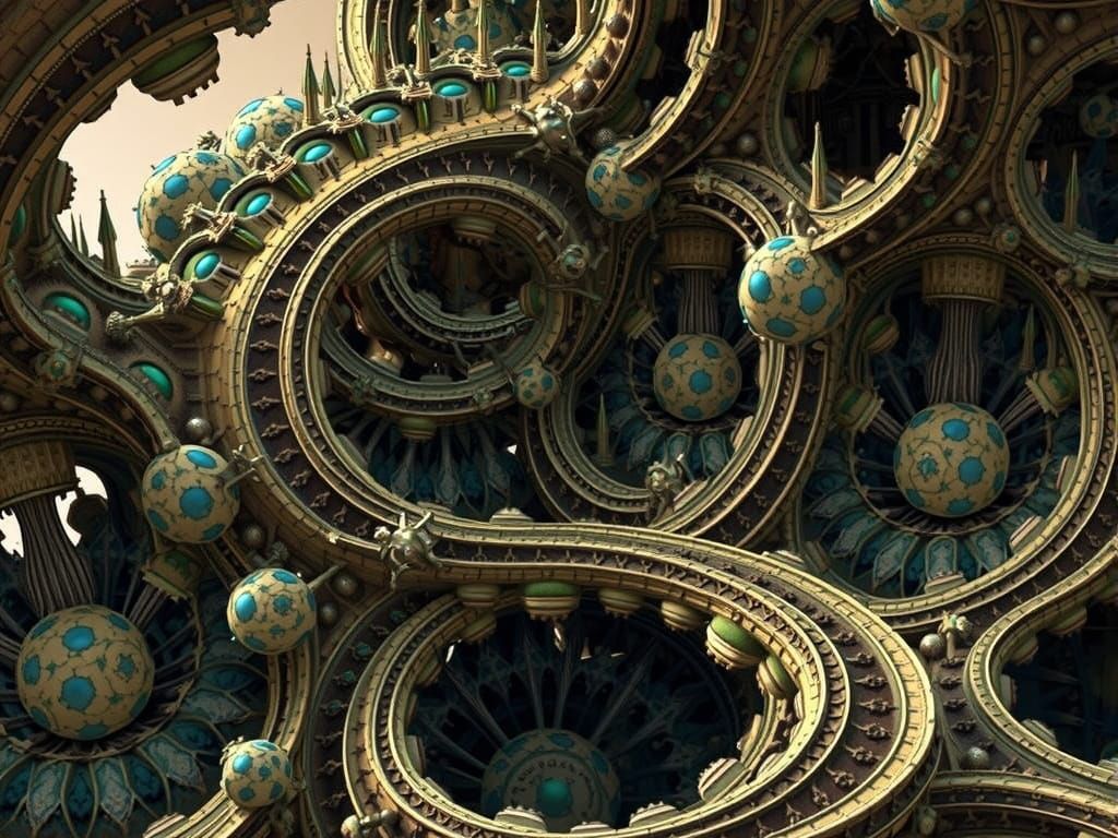 Synchronized Chaos: Mandelbulb 3D Sci-Fi Arcologies