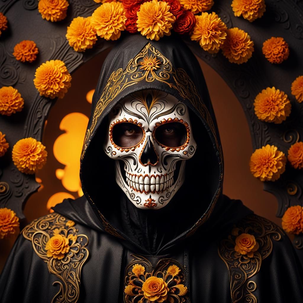 Grim Reaper in Dia del Muerte Style