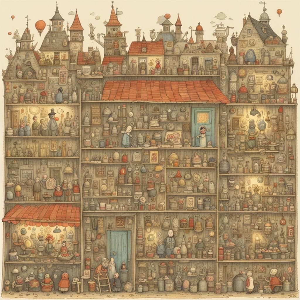 Modernist Composition Inspired by Klee, Adolfsson, and Siliv...