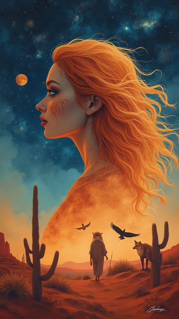 Desert Galaxy Woman: Professional Photography