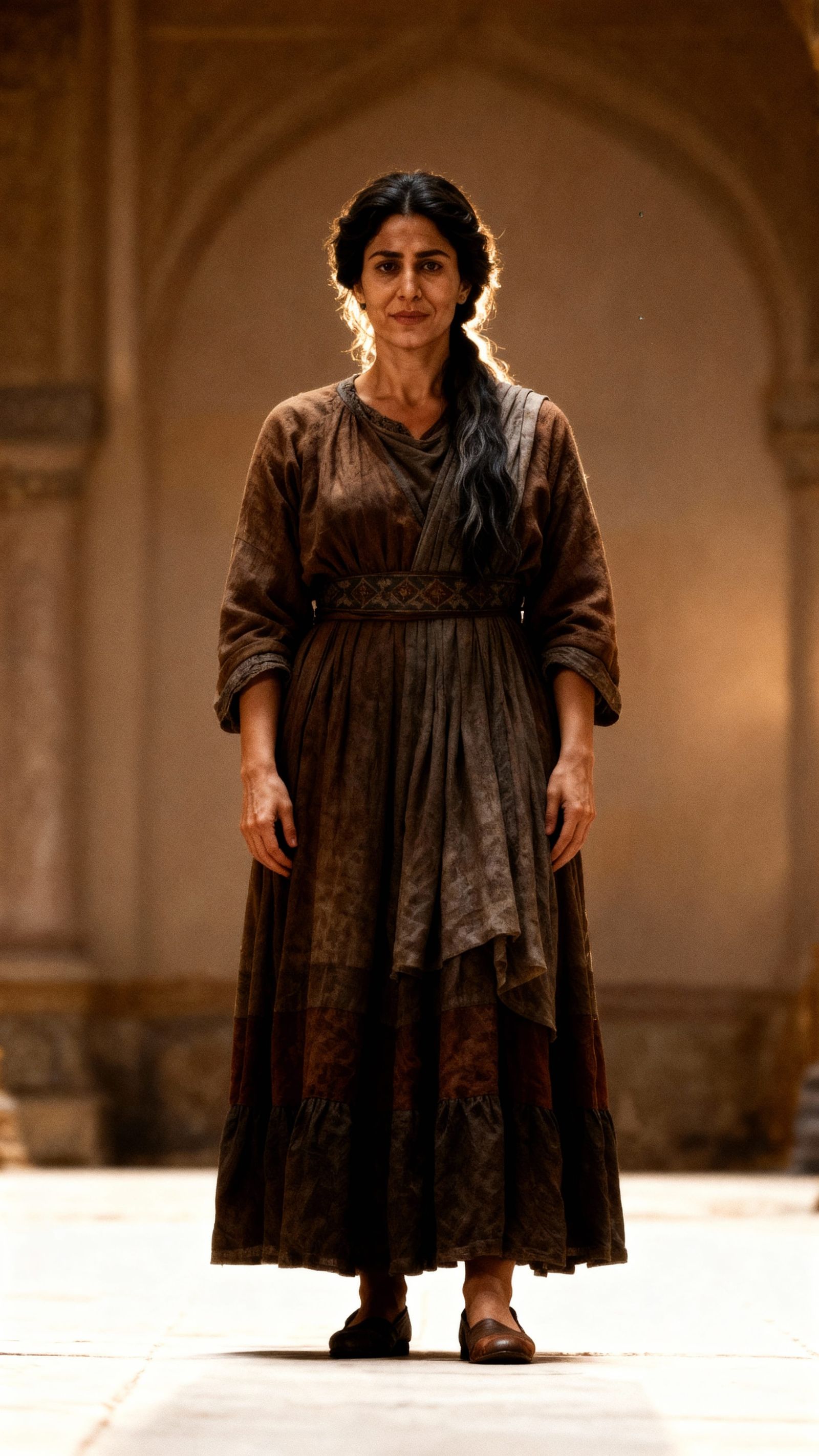 Loyal Persian Nursemaid in Historical Movie Still