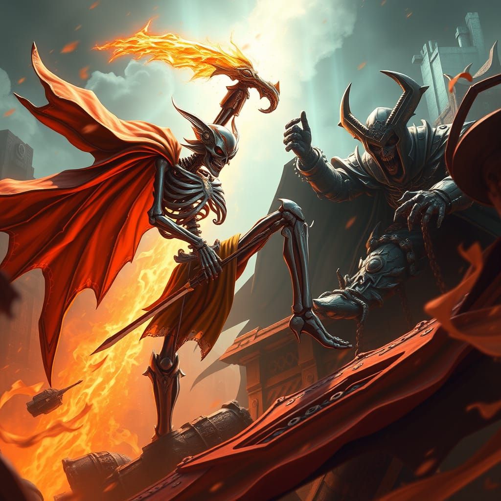 Skeletal Hero Fantaman Fights Doctor Zero Concept Art