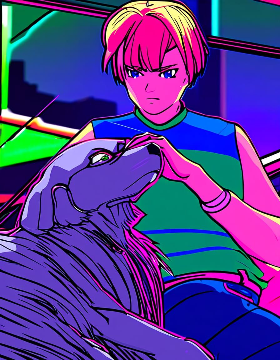 Confident Anime-Inspired Woman in Industrial Alleyway