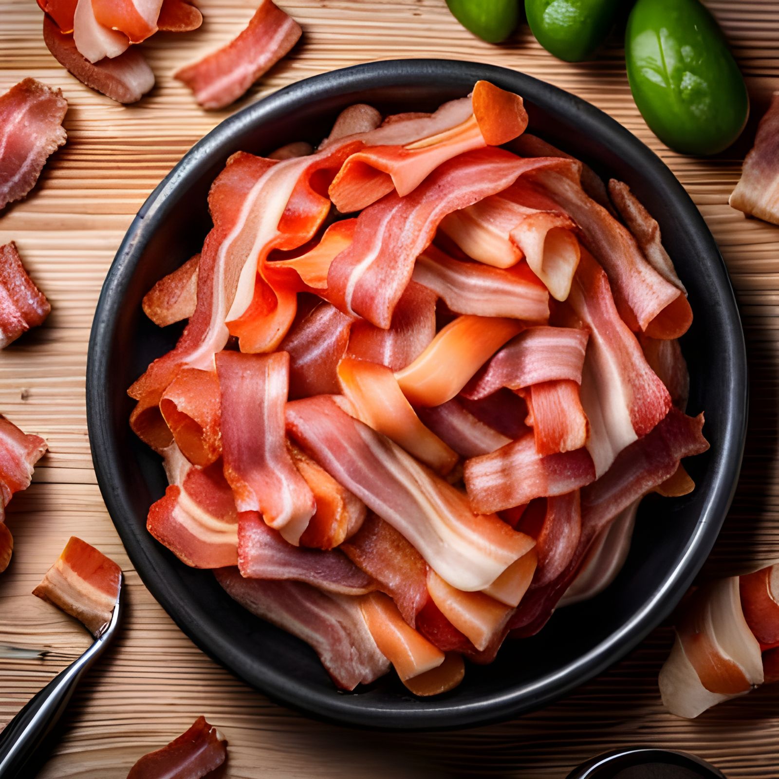 Overhead View of Thousands of Bacon Bits
