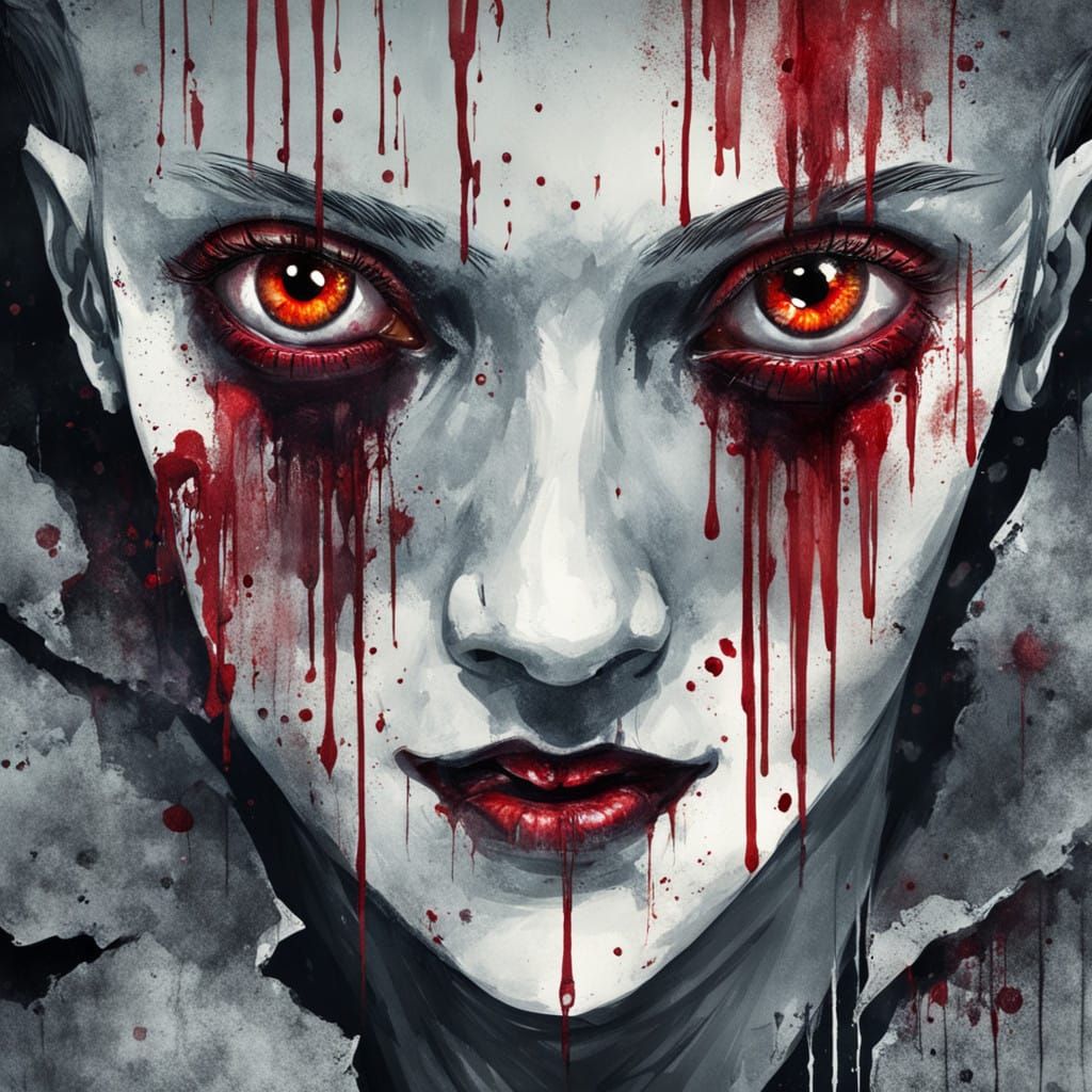 Close Up of Eerie Bleeding Eyes