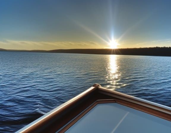 Sunrise Breakfast on Deck: A Hyperrealistic Rendering