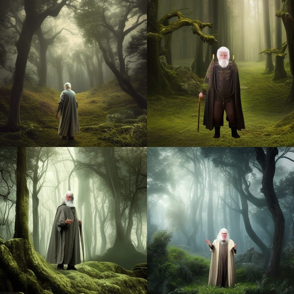 Enchanted Forest Wizard in Medieval Costume