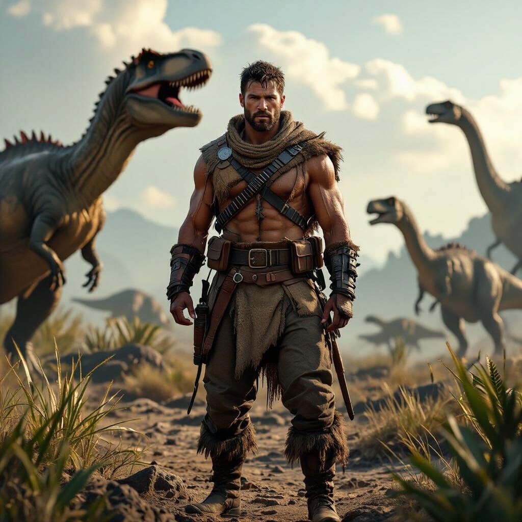 Prehistoric Survivor in a Cinematic Style