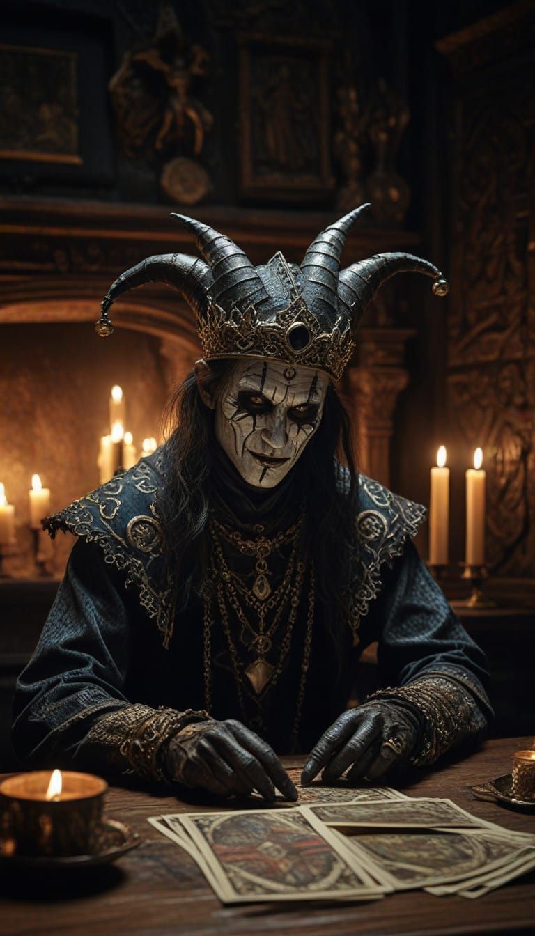 Gothic Jester of Horror in Velvet Attire