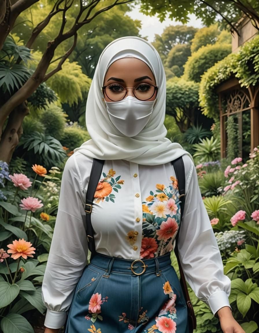 Mystic Garden Portrait in Comic Book Style