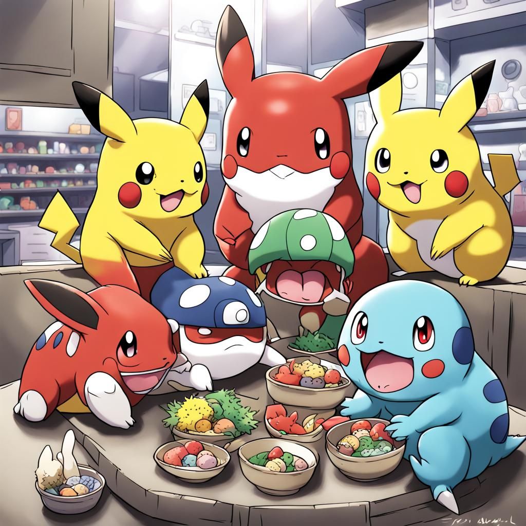 Pokémon Grubbin in Anime Style