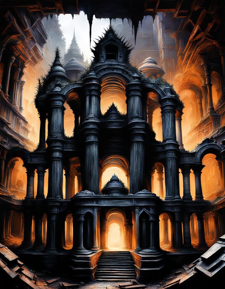 Desolate Mind Landscape in Surrealist Style