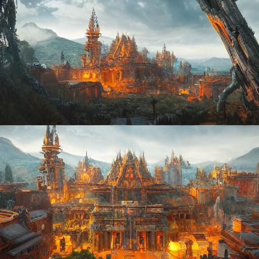 Futuristic Treehouse on Jupiter: Epic Fantasy Concept Art