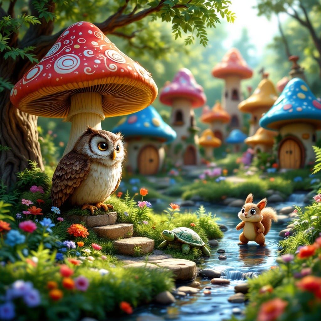 Whimsical Claymation Village in Vibrant Colors