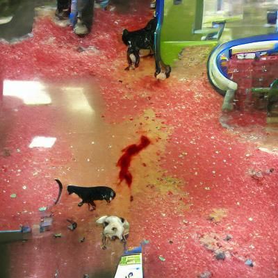 Disturbing Blood Explosion in Pet Store