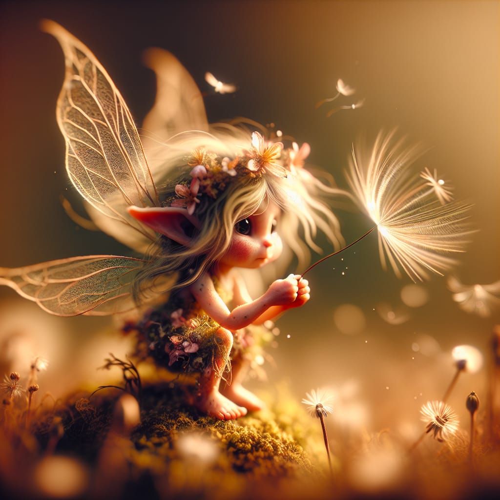 Delicate Sprite Dances on Summer Breeze