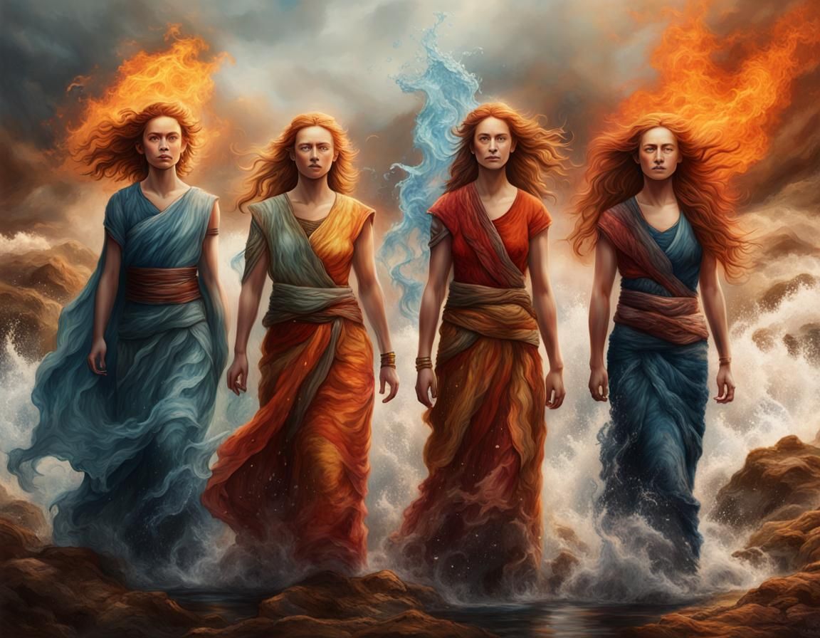 Elemental Women: Realistic Portraits in Natural Settings